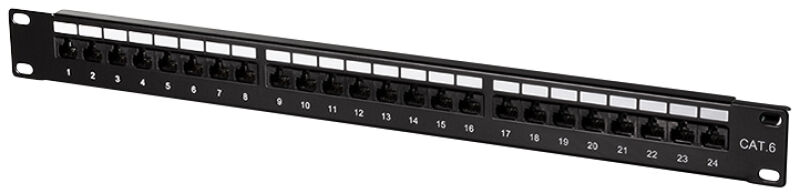 Panneau de brassage - LANBERG - 24 Ports - Catégorie 6 - 1U - Noir