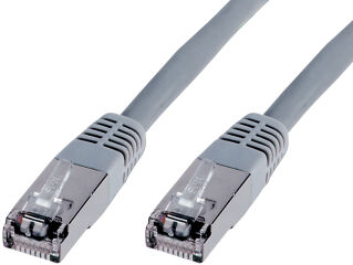 C&acirc;ble RJ45 cross-over S/FTP Cat.5e 2 M, gris