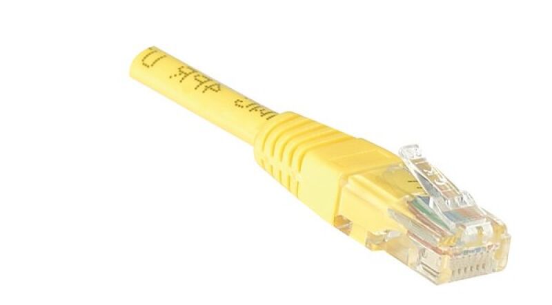 Lot De 50 Câbles Ethernet RJ45 Cat5e – 5 Pieds (1,5m) – Couleur Jaune