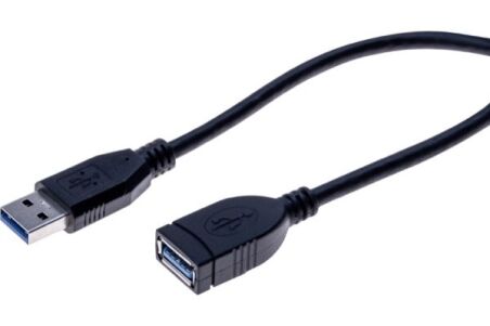 Rallonge éco USB 3.0 type A / A noire - 1,0 m