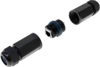 Embase de travers&eacute;e &eacute;tanche RJ45 STP CAT 6 - avec manchons