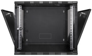 LogiLink Coffret mural 19', d&eacute;mont&eacute;, 12 U, noir