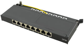 LogiLink Mini-panneau de brassage Cat.6A, 8 ports, noir
