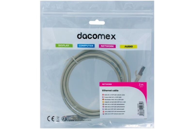 Câble Réseau RJ45 CAT.6 F/UTP PVC - 10 Mètres - Gris - Marque Xeilom - Neuf