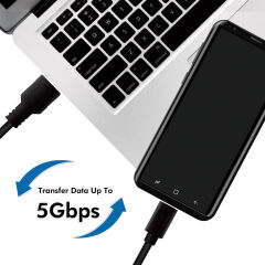LogiLink Câble USB 3.2, USB-A - USB-C, 1,0 m, blanc