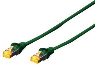 DIGITUS C&acirc;ble de brassage Cat.6A, S/FTP, 0,5 m, par 10, vert