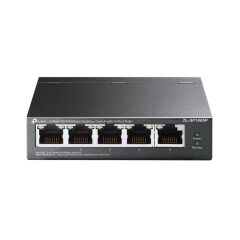 TP-LINK 5-Port 10/100Mbps Desktop Switch with 4-Port PoE 5 10/100Mbps RJ45 ports including 4 PoE ports 58W PoE Power sup. steel case