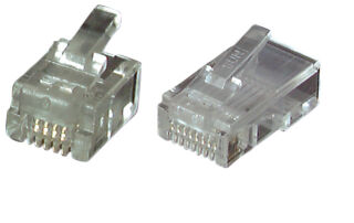 Fiche modulaire RJ12 UTP, E-MO 6/6 SF, 100 unit&eacute;s