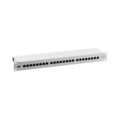 Panneau de brassage STP 24xRJ45 Cat.6A, 19&Ecirc; 1U, gris RAL7035