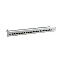Panneau de brassage STP 24xRJ45 Cat.6, 19&Ecirc; 1U, gris RAL7035