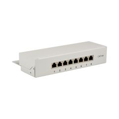 Mini-Patchpanel STP 8xRJ45 Cat.6A, 10&Ecirc; 1U, gris RAL7035