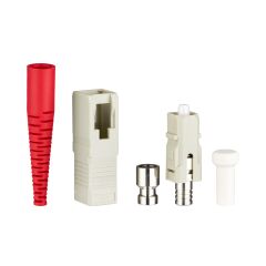 Connecteur Senko SC MM 2,0 mm (beige) avec capuchon (rouge)
