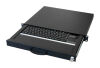 Miniature Tiroir pour clavier 19" 1U avec clavier DE, pavé tactile, RAL7035 n°1