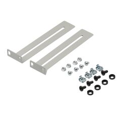 Jeu de supports pour &eacute;tag&egrave;res 1/2/3U, 2 pi&egrave;ces, RAL7035