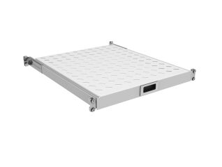 &Eacute;tag&egrave;re coulissante 19" 1U, largeur 350 &agrave; 450 mm, charge max. 30 kg, couleur CD 600, RAL7035