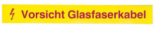 Bandes de marquage FO " Vorsicht Glasfaserkabel", UE 50