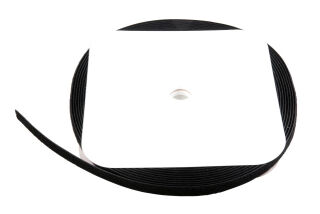 Ruban auto-agrippant, 20 mm noir, rouleau de 25 m