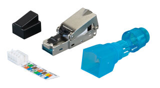 Connecteur RJ45 STP, Cat.6A, prise de terrain
