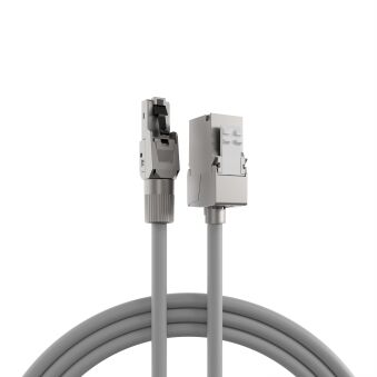 Fiche RJ45 Premium STP, Cat.6A/ClassEA, fiche de terrain, enti&egrave;rement m&eacute;tallique