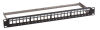 Miniature Panneau de distribution 19" 1U, 24 ports, gris, avec 24 ports RJ45 Keystone Slimline Cat.6A n°0