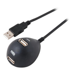 C&acirc;ble d'extension de bureau USB, 1,5 m, noir, fiche A/prise A