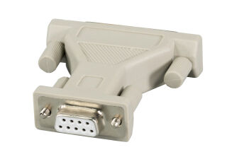 Adaptateur, DSub 9 vers DSub 25, FM, beige