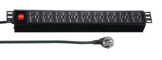 Multiprise 19&Ecirc; 1,5U 18 ports USB avec interrupteur, noir