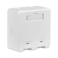 Bo&icirc;tier de distribution Keystone &agrave; montage en surface, 2 ports, protection anti-poussi&egrave;re, auto-remplissage