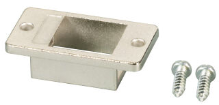 Cadre d'installation Keystone 1 port, zinc moul&eacute; sous pression, couleur m&eacute;tal
