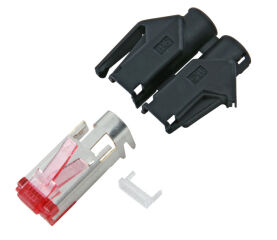 Connecteur RJ45-Hirose TM21 noir 50 pi&egrave;ces, 3 &eacute;l&eacute;ments, Cat. 6