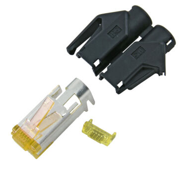 Connecteur RJ45 Hirose TM31 noir, 50 pi&egrave;ces, 3 &eacute;l&eacute;ments, Cat.6A