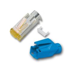 Connecteur RJ45 Hirose TM31 bleu, 50 pi&egrave;ces, 3 &eacute;l&eacute;ments, Cat.6A