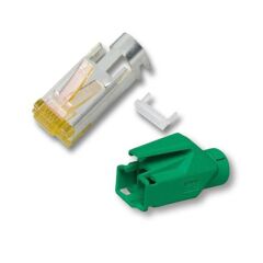 Connecteur RJ45 Hirose TM31 vert, 50 pi&egrave;ces, 3 &eacute;l&eacute;ments, Cat.6A