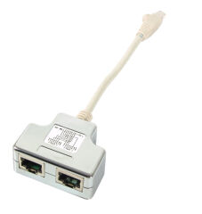 Adaptateur en T Cat.5e 10/100BaseT / RNIS