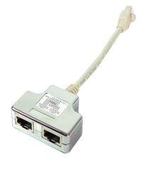 Adaptateur en T 2 x RNIS pour le partage de câbles