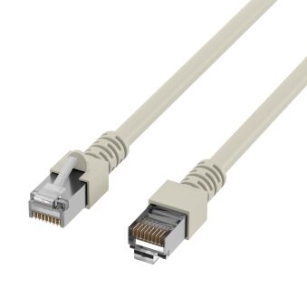 Cordon de raccordement RJ45 Cat.5e SF/UTP PVC CCA gris 2 m