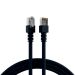 Miniature Cordon de raccordement RJ45 Cat.5e SF/UTP PVC CCA noir 1 m n°0
