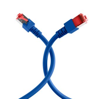 Cordon de raccordement RJ45 Cat.6 S/FTP LSZH bleu 10 m