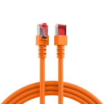 Cordon de raccordement RJ45 Cat.6 S/FTP LSZH orange 1 m