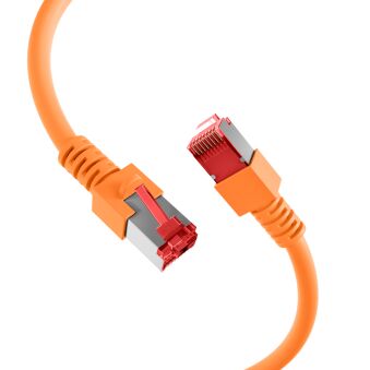 Cordon de raccordement RJ45 Cat.6 S/FTP LSZH orange 1 m