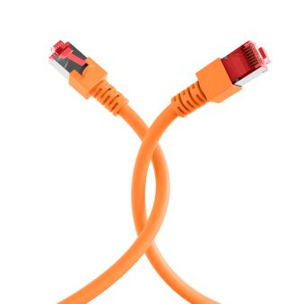 Cordon de raccordement RJ45 Cat.6 S/FTP LSZH orange 1 m