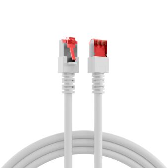Cordon de raccordement RJ45 Cat.6 S/FTP LSZH blanc 30 m