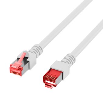 Cordon de raccordement RJ45 Cat.6 S/FTP LSZH blanc 30 m