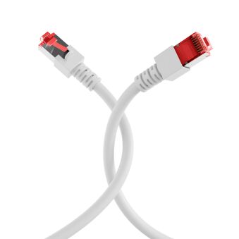 Cordon de raccordement RJ45 Cat.6 S/FTP LSZH blanc 30 m