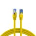 Miniature Cordon de brassage RJ45 Cat.6A S/FTP TPE Cat.7 câble brut superflex jaune 0,15 m n°0