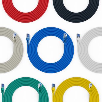 Cordon de brassage RJ45 Cat.6A S/FTP TPE Cat.7 câble brut superflex jaune 0,15 m