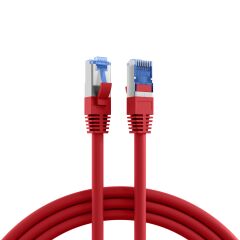 Cordon de brassage RJ45 Cat.6A S/FTP TPE Cat.7 c&acirc;ble brut superflex rouge 5 m
