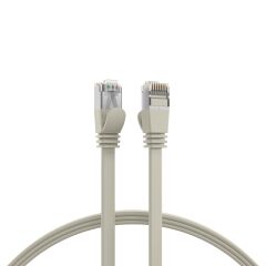 Cordon de brassage plat RJ45 Cat.6A U/FTP PVC gris 3 m