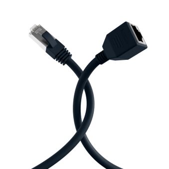 Rallonge RJ45 Cat.6A S/FTP LSZH AWG26 noir 10m