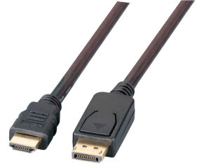 C&acirc;ble DisplayPort/HDMI Full HD, AA MM, 2 m, noir